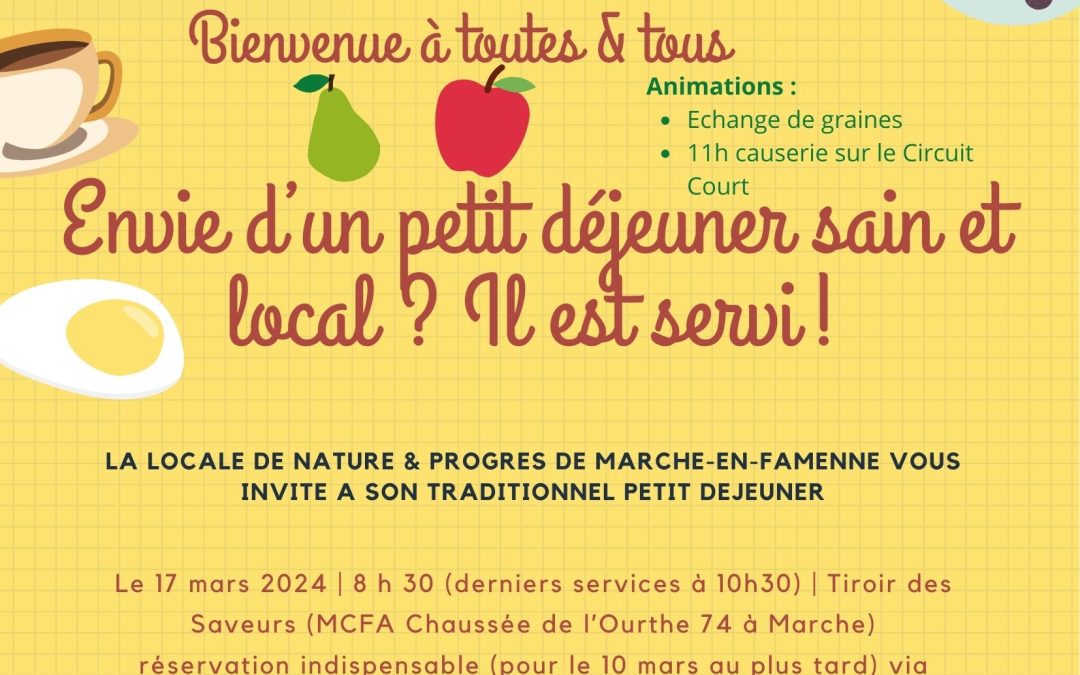 Envie d&rsquo;un petit déjeuner sain et local ? Il est servi !