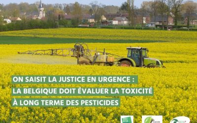 Nature & Progrès, PAN Europe et Bond Beter Leefmilieu saisissent la justice en urgence afin d’imposer à la Belgique d’évaluer la toxicité à long terme des pesticides